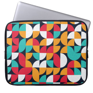 Pattern with random coloured triangles Generative  Laptop Sleeve