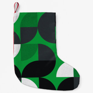 Pattern with random coloured triangles Generative Small Christmas Stocking
