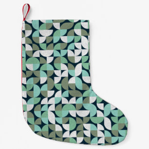 Pattern with random coloured triangles Generative Small Christmas Stocking