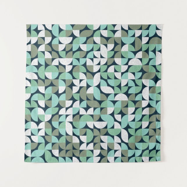 Pattern with random coloured triangles Generative  Tapestry (Front)