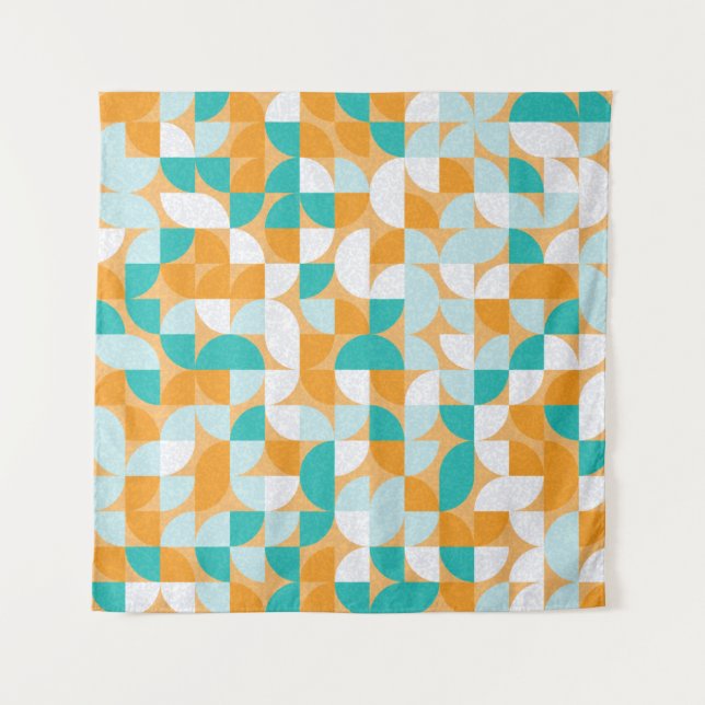 Pattern with random coloured triangles Generative  Tapestry (Front)