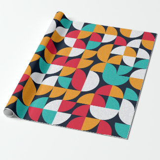 Pattern with random coloured triangles Generative  Wrapping Paper