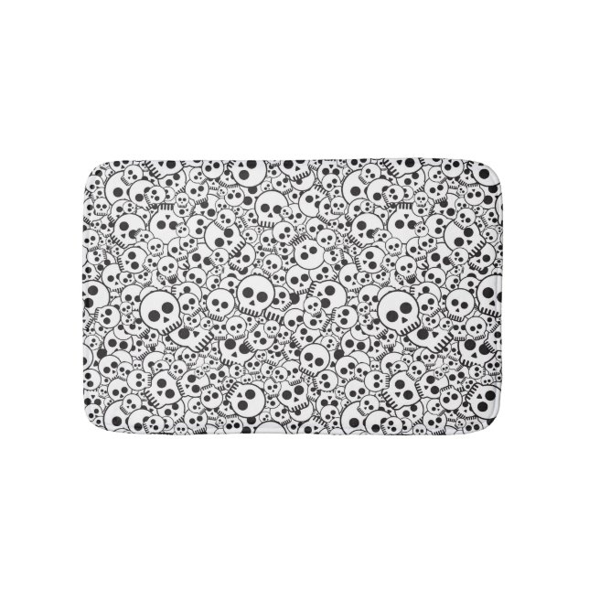 Pattern with skulls bath mat (Front)