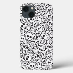 Pattern with skulls iPhone 13 case