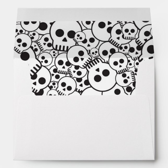 Pattern with skulls envelopes (Back (Bottom))