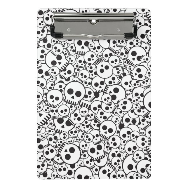 Pattern with skulls mini clipboard (Front)