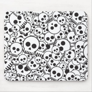 Pattern with skulls mouse pad