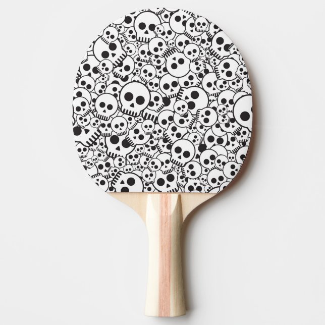 Pattern with skulls ping pong paddle (Front)