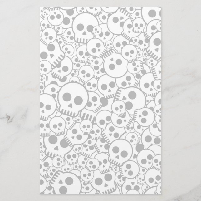Pattern with skulls stationery (Front)