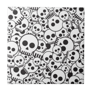 Pattern with skulls tile