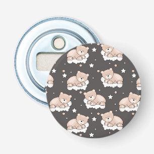 pattern with small bear sleeping bottle opener