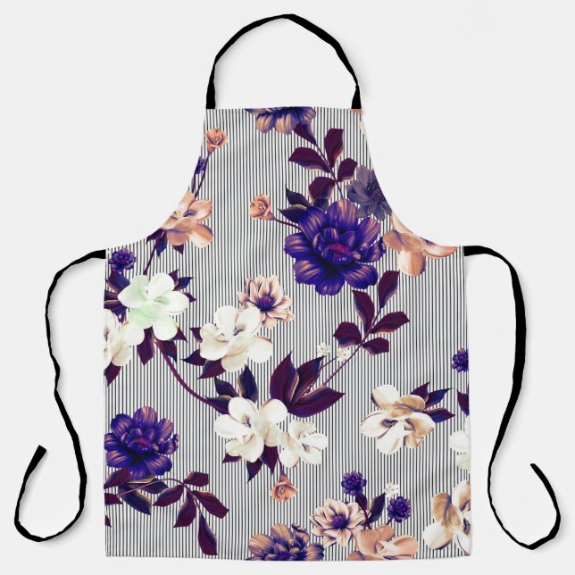 Pattern with spring flowers Pattern with spring fl Apron (Front)