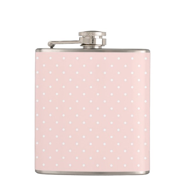 Pattern with white polka dots 2 hip flask (Front)