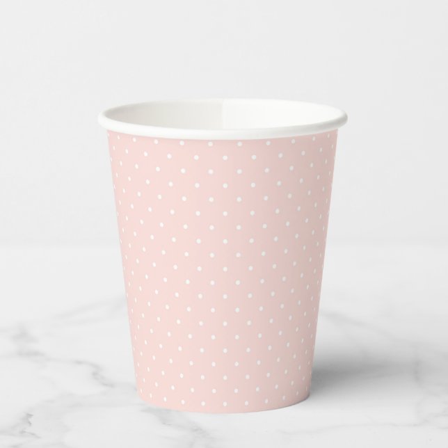 Pattern with white polka dots 2 paper cups (Left)