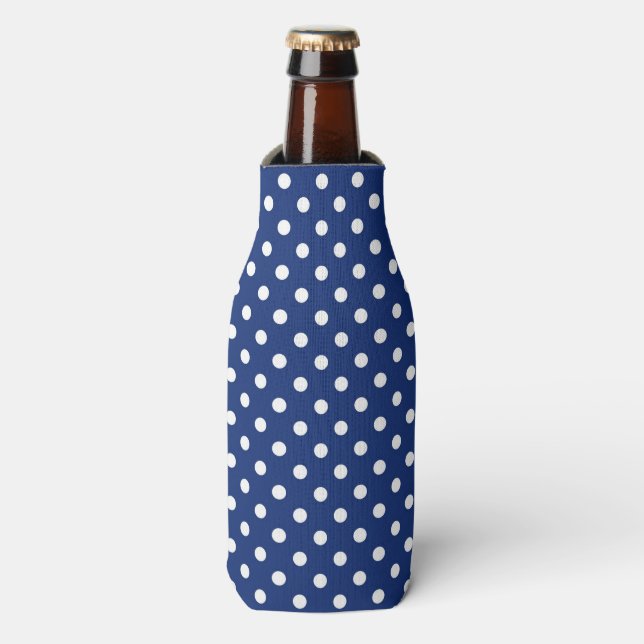 Pattern with white polka dots bottle cooler (Bottle Front)