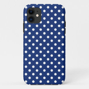 Pattern with white polka dots iPhone 11 case