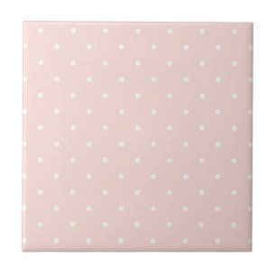 Pattern with white polka dots ceramic tile