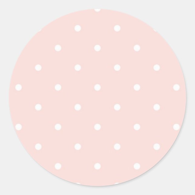 Pattern with white polka dots classic round sticker (Front)