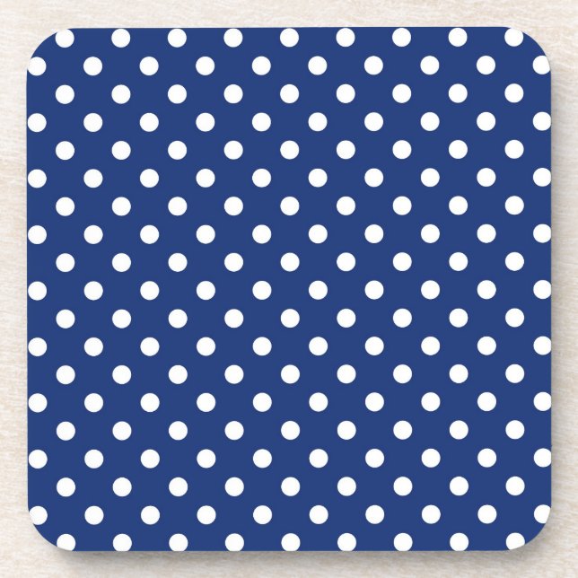 Pattern with white polka dots coaster (Front)