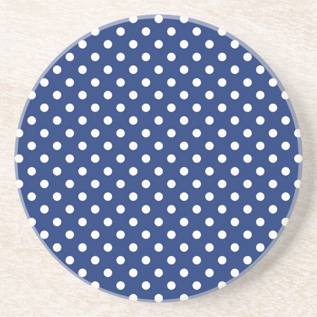 Pattern with white polka dots coaster (Front)