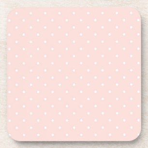 Pattern with white polka dots coaster