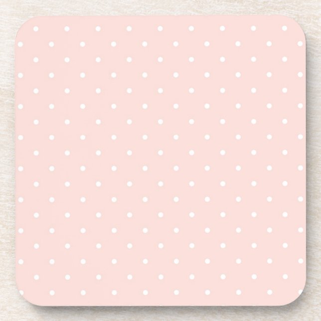 Pattern with white polka dots coaster (Front)