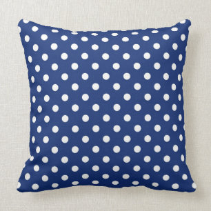 Pattern with white polka dots cushion