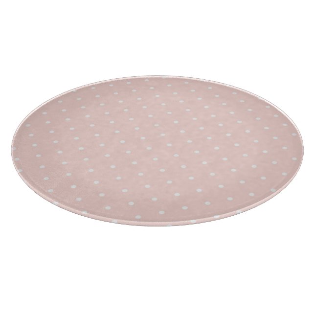 Pattern with white polka dots cutting board (Corner)