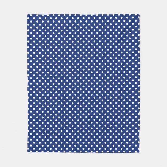 Pattern with white polka dots fleece blanket (Front)