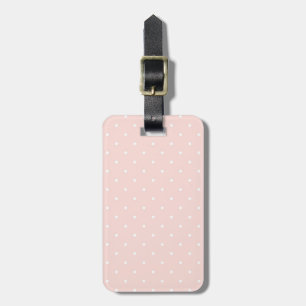 Pattern with white polka dots luggage tag