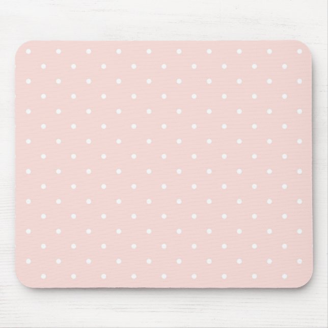 Pattern with white polka dots mouse pad (Front)