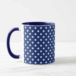 Pattern with white polka dots mug