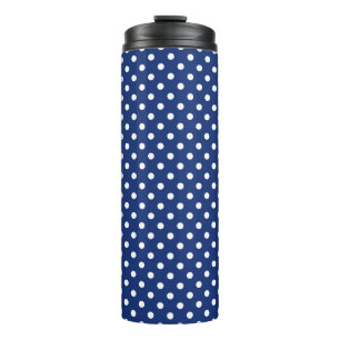 Pattern with white polka dots thermal tumbler