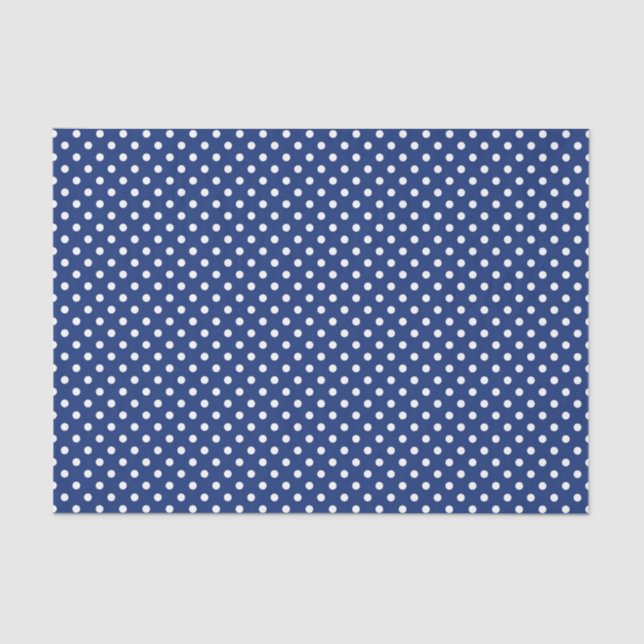 Pattern with white polka dots tissue paper (Front)