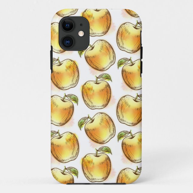 Pattern with yellow apple Case-Mate iPhone case (Back)