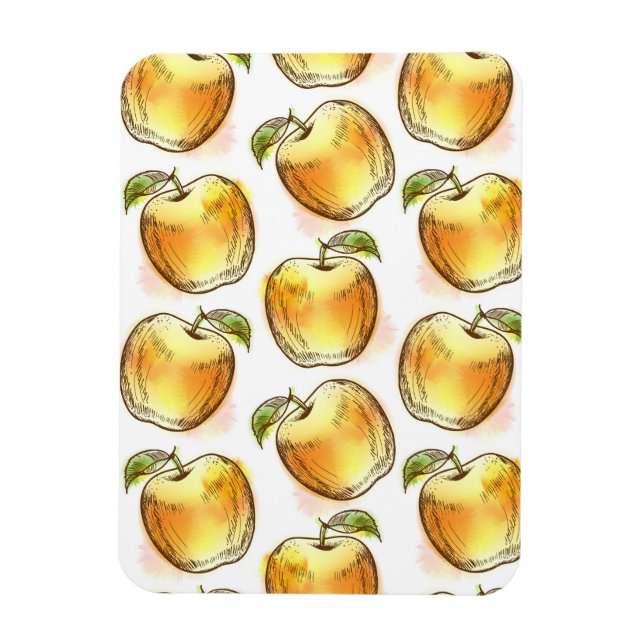 Pattern with yellow apple magnet (Vertical)