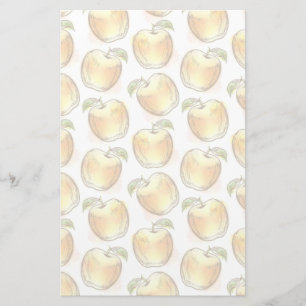 Pattern with yellow apple stationery