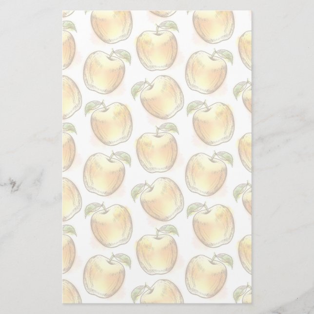 Pattern with yellow apple stationery (Front)