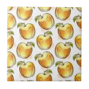 Pattern with yellow apple tile
