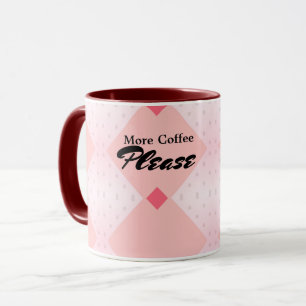 Patterned Background Geometric Shape Pink Red Mug