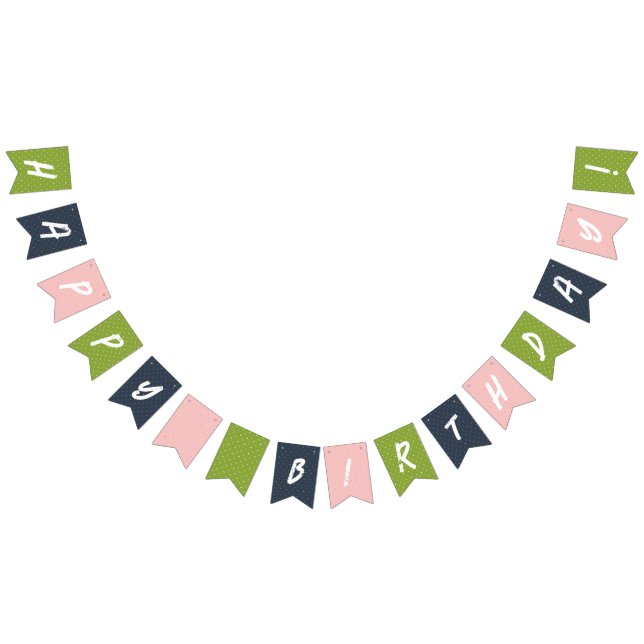 Patterned birthday bunting  (All)