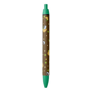 Patterned Black Ink Pen