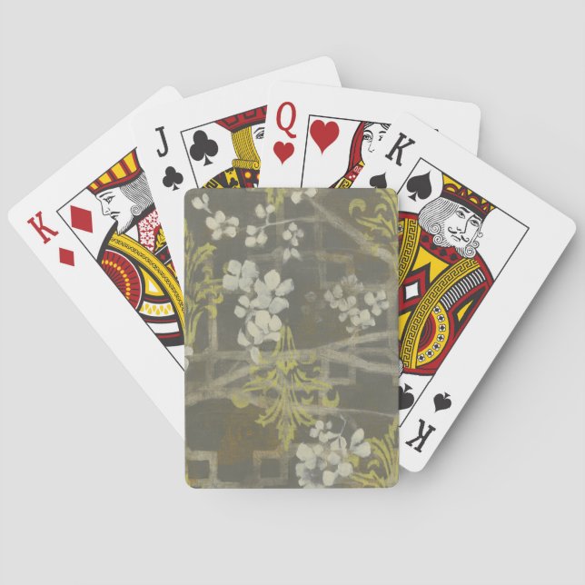 Patterned Blossom Branch I Playing Cards (Back)