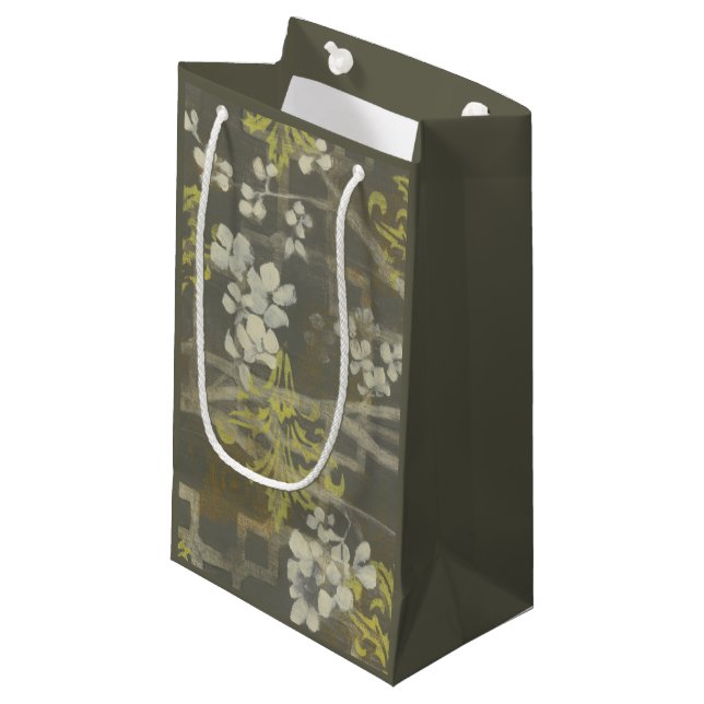 Patterned Blossom Branch I Small Gift Bag (Front Angled)