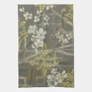 Patterned Blossom Branch I Tea Towel