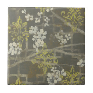 Patterned Blossom Branch I Tile