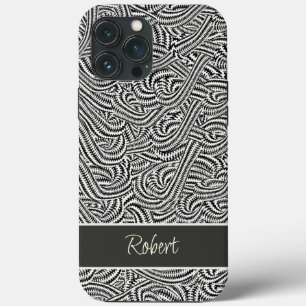 Patterned brown iPhone 13 pro max case