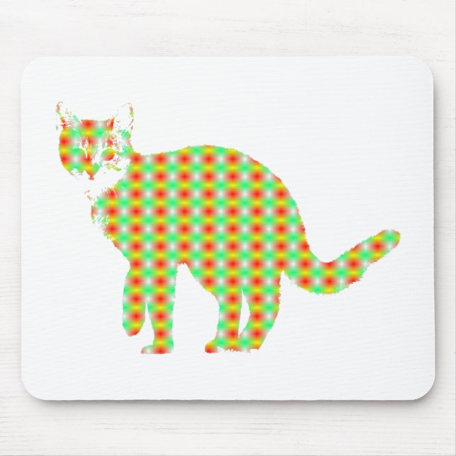 Patterned Cat Mouse Pad (Front)