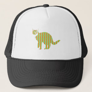Patterned Cat Trucker Hat
