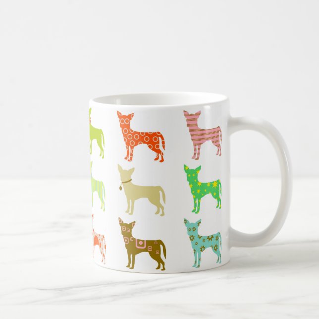 patterned-chihuahuas coffee mug (Right)